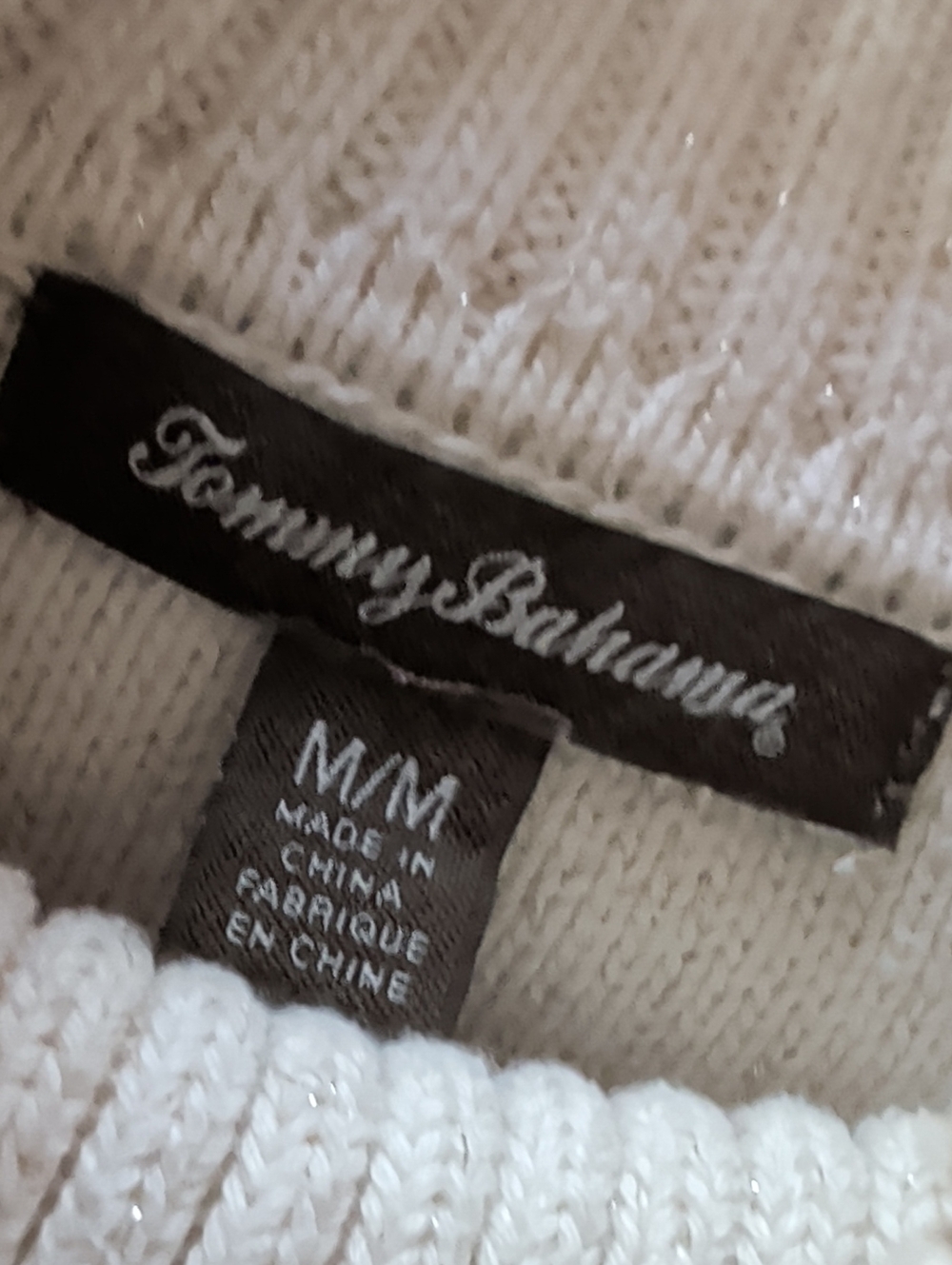 Tommy Bahama Cream Cable-Knit Turtleneck Sweater - Picture 8 of 12